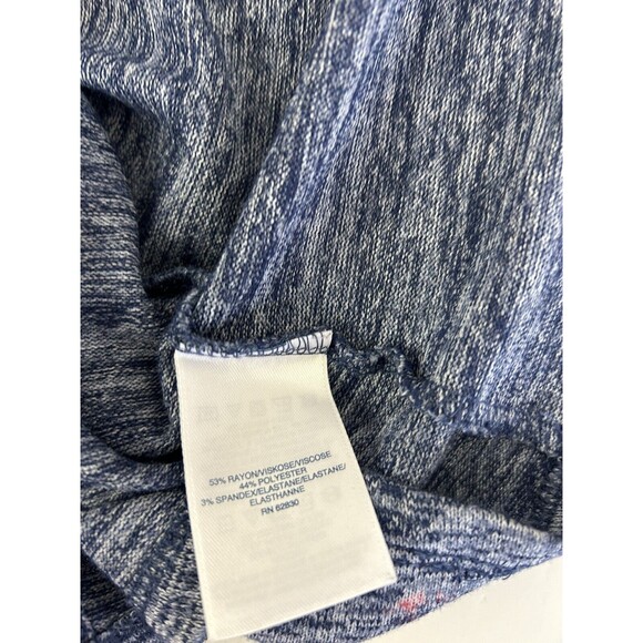 Lands' End Womens Top Long Sleeve Blue Heather Size Large Back Opening - Picture 9 of 9